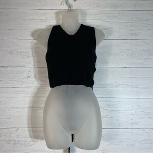 House of Harlow 1960 black ribbed crop top size small NWT